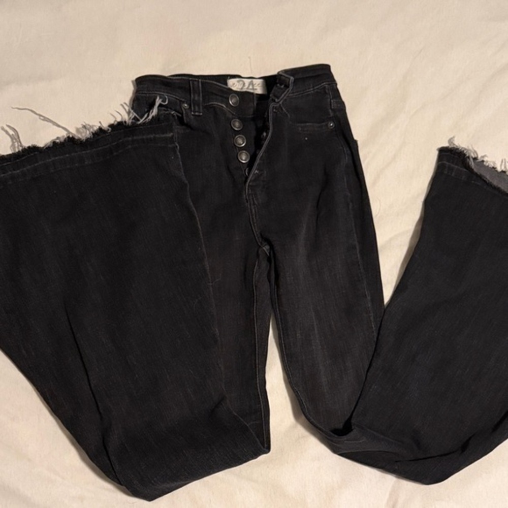 We The Free Charcoal Bell Bottom Jeans